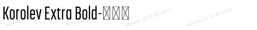 Korolev Extra Bold字体转换